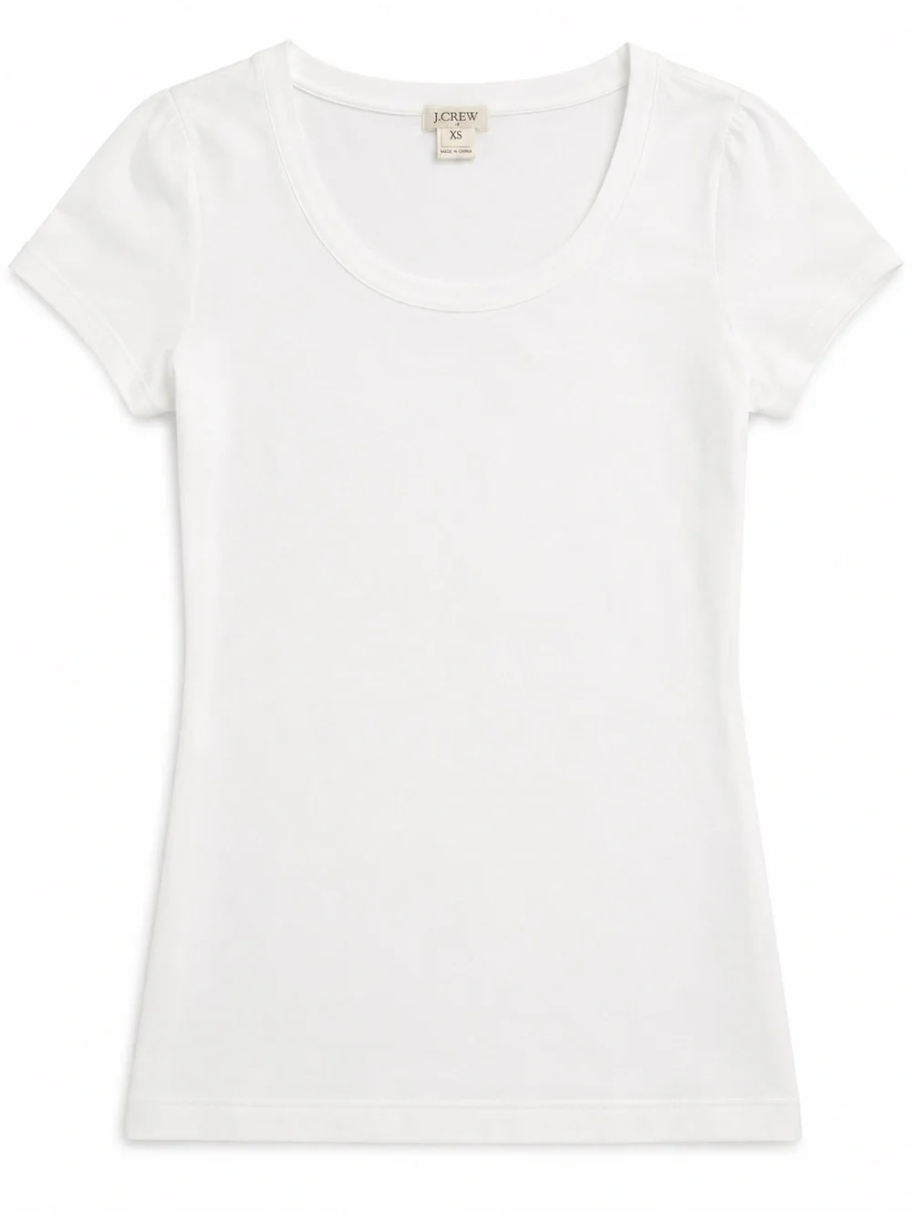 J. Crew Scoop Neck Short Sleeve Tee in White
